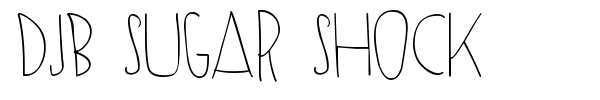 DJB Sugar Shock font preview